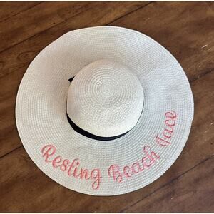 Serra Resting Beach Face Woven Floppy Beach Vacation Sun Hat